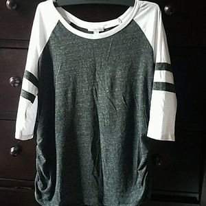 Ambiance Maternity Baseball Tee Large
